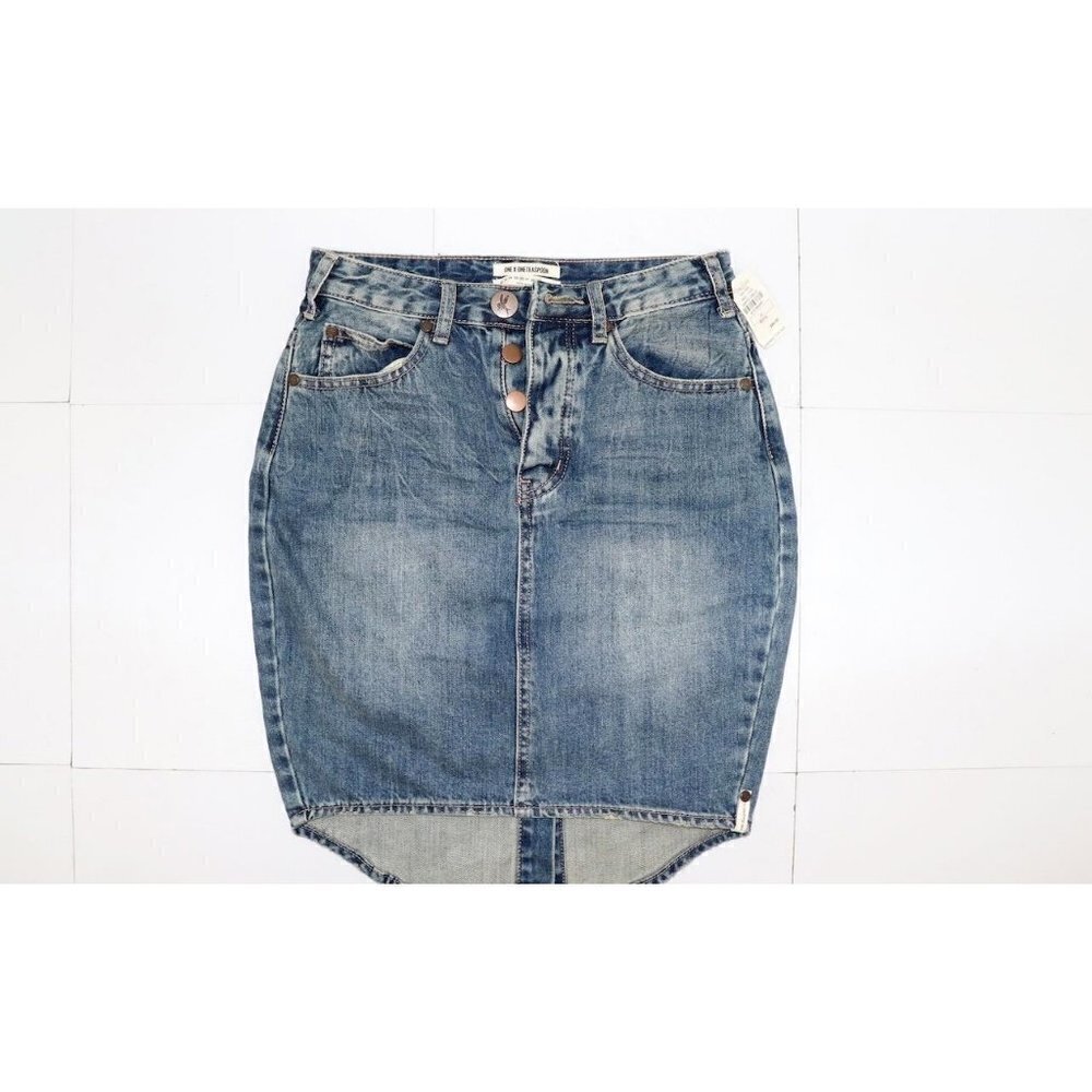 ONE X One Teaspoon Women's Jean Mini Skirt Size 26